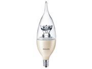 PHILIPS 457218 4.5BA12 LED 827 22 LED Flame Tip Candle Warm Glow Dimmable