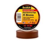 3M 35 Scotch Vinyl Electrical Color Coding Tape Brown 1 2 in x 20 ft 10 Pack