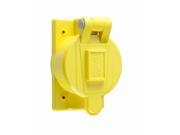 P S 7770 Thermoplastic Weatherproof Single Receptacle Cover Yellow