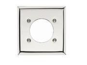 P S S3862 C 2 Gang Power Outlet Wall Plate Smooth Chrome