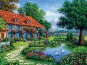 UPC 021081240055 product image for Rustic Cottage With Swans 550 Piece Puzzle | upcitemdb.com