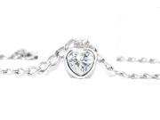 1 Ct Zirconia Heart Bezel Bracelet .925 Sterling Silver Rhodium Finish [Jewelry]