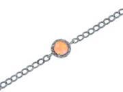 Pink Opal Diamond Round Bracelet .925 Sterling Silver