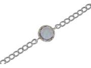 Grey Pearl Diamond Bracelet .925 Sterling Silver