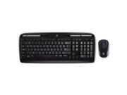 MK320 Wireless Desktop Set Keyboard Mouse USB Black Sold as 1 Each