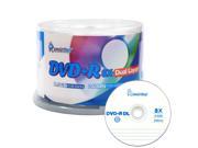 50 Pack Smartbuy 8X DVD R DL 8.5GB Dual Layer Logo Top Blank Media Recordable Disc