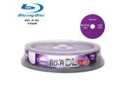 10 Pack Smartbuy 6X BD R DL 50GB Dual Layer Logo Top Blank Media Recordable Disc