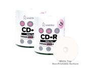 Smartbuy CD R 52X 700MB 80Min White Top Blank Data Recordable Disc 200 Packs