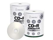 Smartbuy CD R 52X 700MB 80Min Silver Inkjet Hub Printable Blank Data Recordable Disc 200 Packs