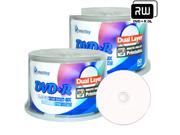 Smartbuy 8X DVD R DL 8.5GB Dual Layer White Inkjet Hub Printable Music Video Data Recordable Disc 100 Packs