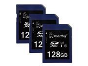 Smartbuy SD XC Class 10 Memory Card SDXC C10 Ultra U1 UHS I HD Fast Speed for Camera 128GB 3 Packs