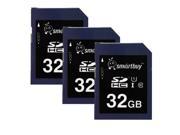Smartbuy SDHC Class 10 Flash Memory Card SD HC C10 Ultra U1 UHS I HD Fast Speed for Camera 32GB 3 Packs
