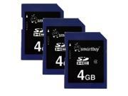 Smartbuy SDHC Class 4 Flash Memory Card SD HC Secure Digital C4 Fast Speed for Camera 4GB 3 Packs