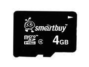 Smartbuy 4GB Micro SDHC Class 4 TF Flash Memory Card SD HC C4 Fast Speed for Camera Mobile Phone Tab GPS MP3 TV