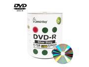 Smartbuy DVD R 16X 4.7GB 120Min Shiny Silver Top Music Video Data Recordable Disc 100 Packs