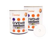 Smartbuy DVD R 16X 4.7GB 120Min White Inkjet Hub Printable Music Video Data Recordable Disc 200 Packs