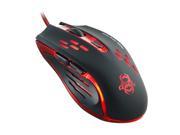 CLiPtec SAURIS Red 2400 Adjustable High DPI USB 2.0 Optical LED Light Illuminated 6 Botton Wired Gaming Mouse Mice For Laptop PC Computer Mac