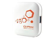 CLiPtec White Portable Hub 4 Port USB 3.0 Micro USB cable up to 5Gbps Data Transfer USB 1.1 2.0