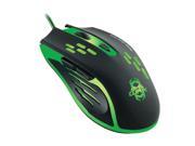 CLiPtec SAURIS Green 2400 Adjustable High DPI USB 2.0 Optical LED Light Illuminated 6 Botton Wired Gaming Mouse Mice For Laptop PC Computer Mac