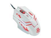 CLiPtec THERIUS White 2400 Adjustable High DPI USB 2.0 Optical LED Light Illuminated 6 Botton Wired Gaming Mouse Mice For Laptop PC Computer Mac