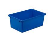 small plastic bin blue