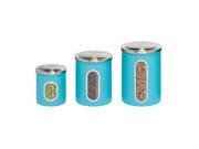 3 pack metal storage canisters