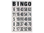 Giant Print Bingo Card Black on White Background