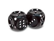 Giant Tactile Dice Black with White Dots Set 2