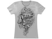Sublime Banner Girls Jr Soft tee Small Grey
