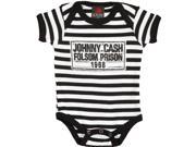 Johnny Cash Baby Boys Folsom Stripes Bodysuit 12 18 Months Black