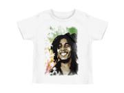 Bob Marley Little Boys Bob Smile Childrens T shirt 3T White