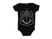 Johnny Cash Baby Boys Guitar Shield Bodysuit 6 12 Months Black
