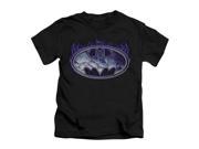 Batman Little Boys Cracked Shield Childrens T shirt 4 Black