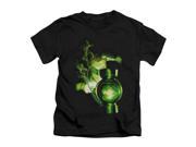 Green Lantern Little Boys Lantern Light Childrens T shirt 6 Black