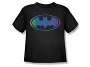 Batman Little Boys Gradient Bat Logo Childrens T shirt 4 Black