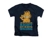 Garfield Little Boys Never Wrong Childrens T shirt 4 Blue