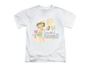 Betty Boop Little Boys Hot In Hawaii Childrens T shirt 4 White