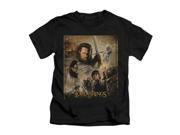 Lord Of The Rings Little Boys Rotk Poster Childrens T shirt 4 Black