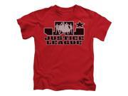 Justice League Of America Little Boys Jla Logo Childrens T shirt 4 Red
