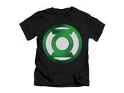 Green Lantern Little Boys Green Chrome Logo Childrens T shirt 4 Black