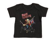 Iron Maiden Baby Boys Trooper Childrens T shirt 3 6 Months Black