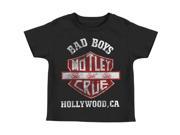 Motley Crue Baby Boys Bad Boys Shield Childrens T shirt 6 12 Months Black