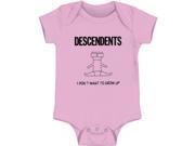 Descendents Baby Boys I Don t Want To Grow Up Pink Bodysuit 3 6 Months Pink