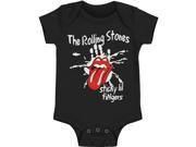 Rolling Stones Baby Boys Sticky Little Fingers Romper Bodysuit 6 12 Months Black