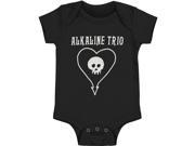 Alkaline Trio Baby Boys Heartskull Bodysuit 12 18 Months Black