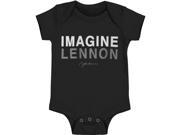Beatles Baby Boys John Lennon Imagine Lennon Text Bodysuit 6 12 Months Black