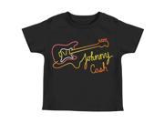 Johnny Cash Little Boys Guitar Neon Childrens T shirt 2T Black