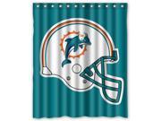 Miami Dolphins 07 Pattern Polyester Fabric Shower Curtain 60 By 72