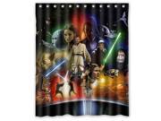 Star Wars R2 D2 Han Solo Yoda Darth Vader Pattern Polyester Fabric Shower Curtain 60 By 72