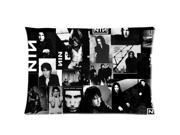 Alternative Metal Pop Rock Nine Inch Nails Collage Black And White Pillowcase